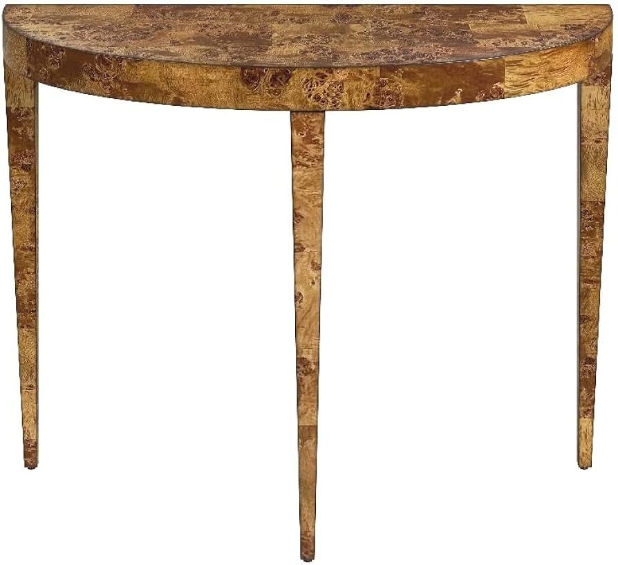 Bowery Hill Mid-Century Wooden Traditional Burl Console Table - Brown | Amazon (US)