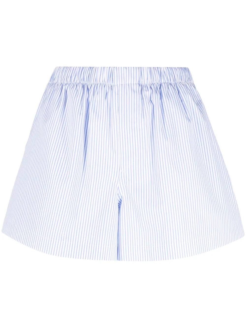 elasticated-waistband striped cotton shorts | Farfetch Global