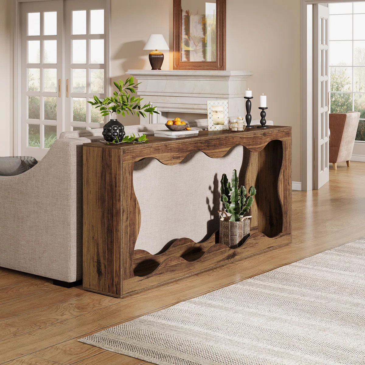 63-Inch Scalloped Console Table | Wayfair North America