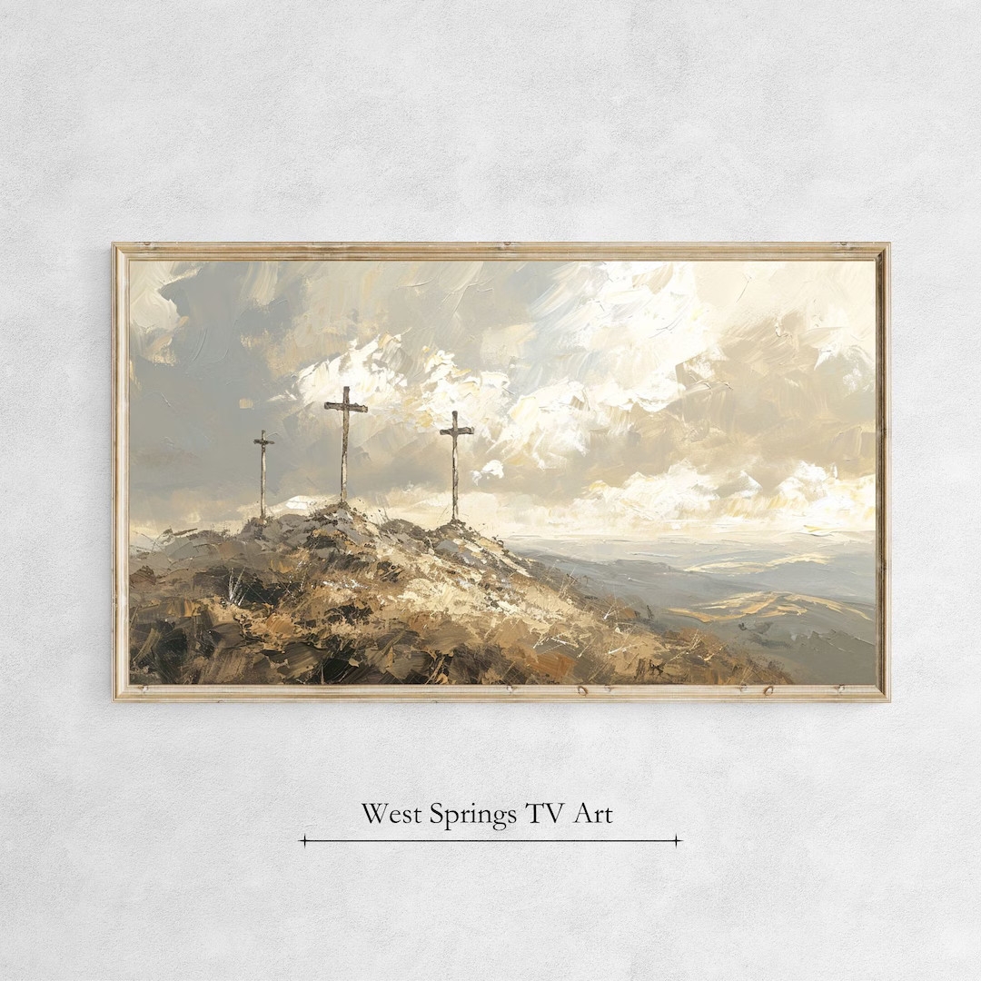 Samsung Frame TV Art Easter, Christian Cross, He is Risen, Religious Tv Art, Instant Download, TV... | Etsy (US)