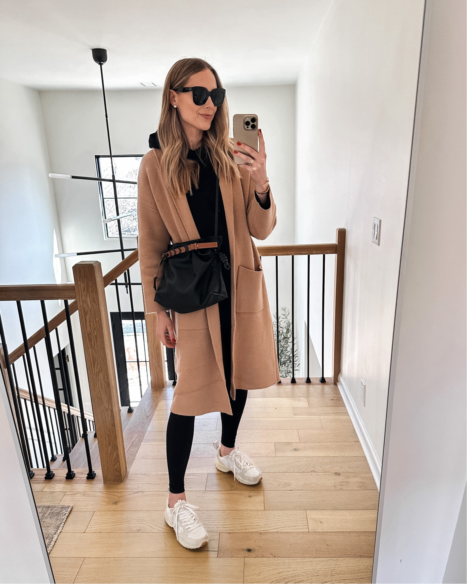 Fashion Jackson wearing mango coatigan, black hoodie, black lululemon leggings, veja sneakers #lululemon #fashionjackson

#LTKsalealert #LTKstyletip #LTKunder100