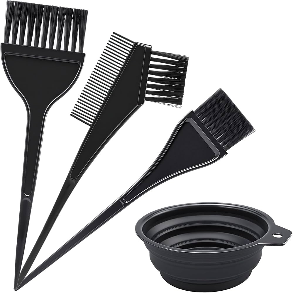 Hair Coloring Dyeing Kit, 4 PCS Hair Dye Brushes Tools Color Mixing Bowl and Brush for DIY Home S... | Amazon (UK)