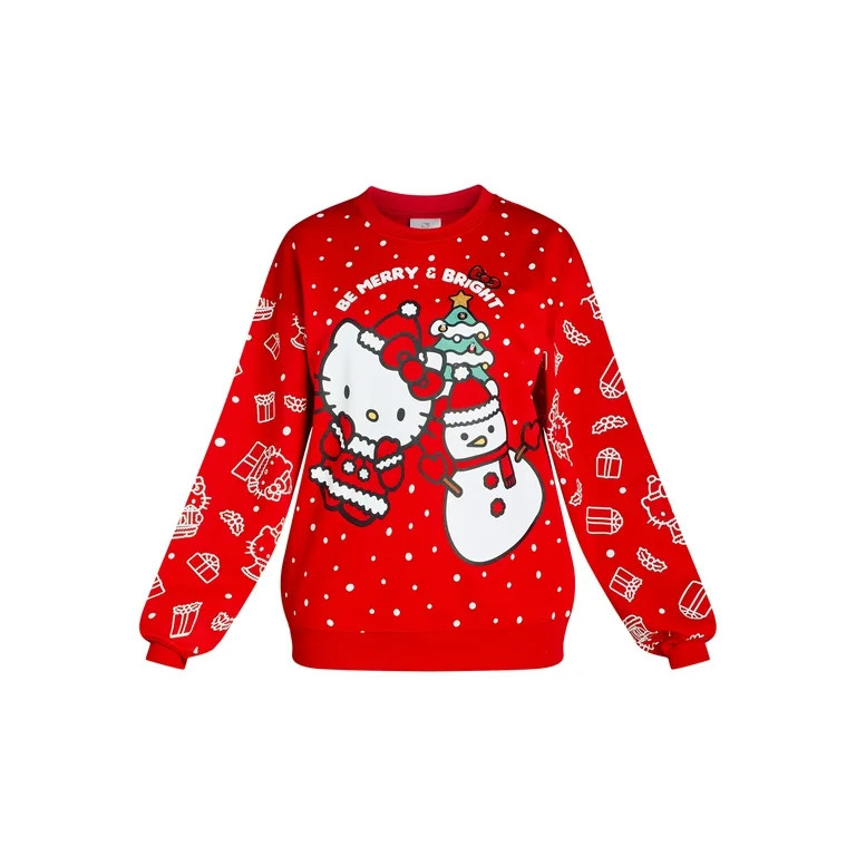 Hello Kitty Women’s Light Up Graphic Fleece Pullover Sweatshirt Sizes XXS-XXL | Walmart (US)