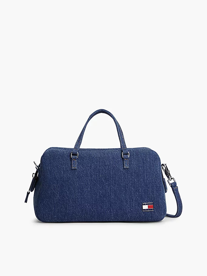 Logo Plaque Denim Crossbody Tote Bag | Tommy Hilfiger UK