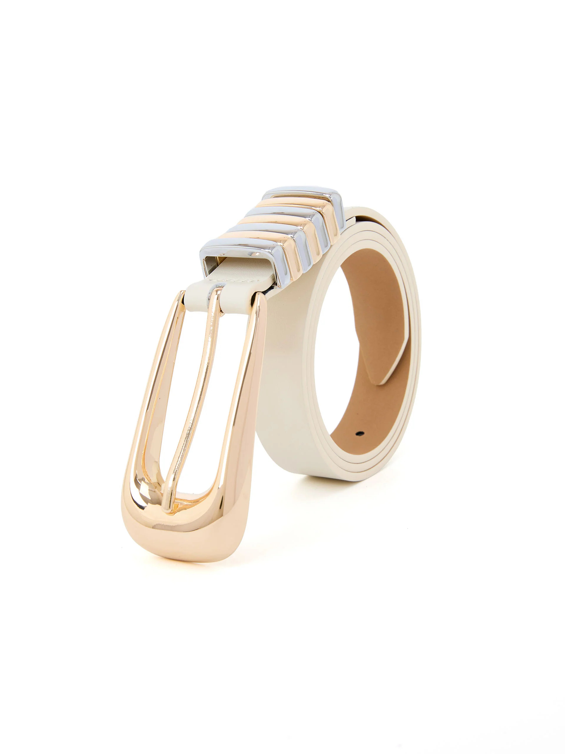 Metal Core Belt in Vanilla Nappa Leather | Ettika