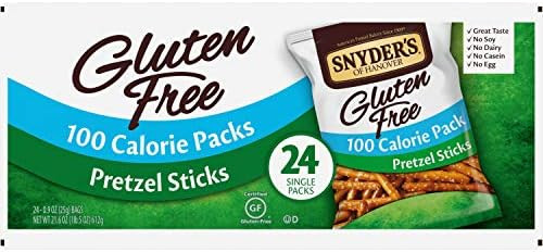 Snyder's of Hanover Gluten Free Pretzel Sticks, 100 Calorie Individual Packs, 24 Count | Amazon (US)