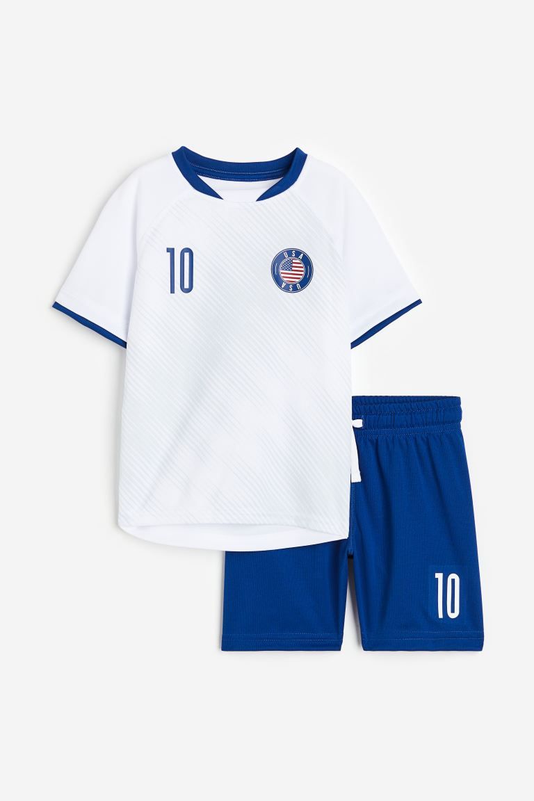 Printed Soccer Set - Bright blue/USA - Kids | H&M US | H&M (US + CA)