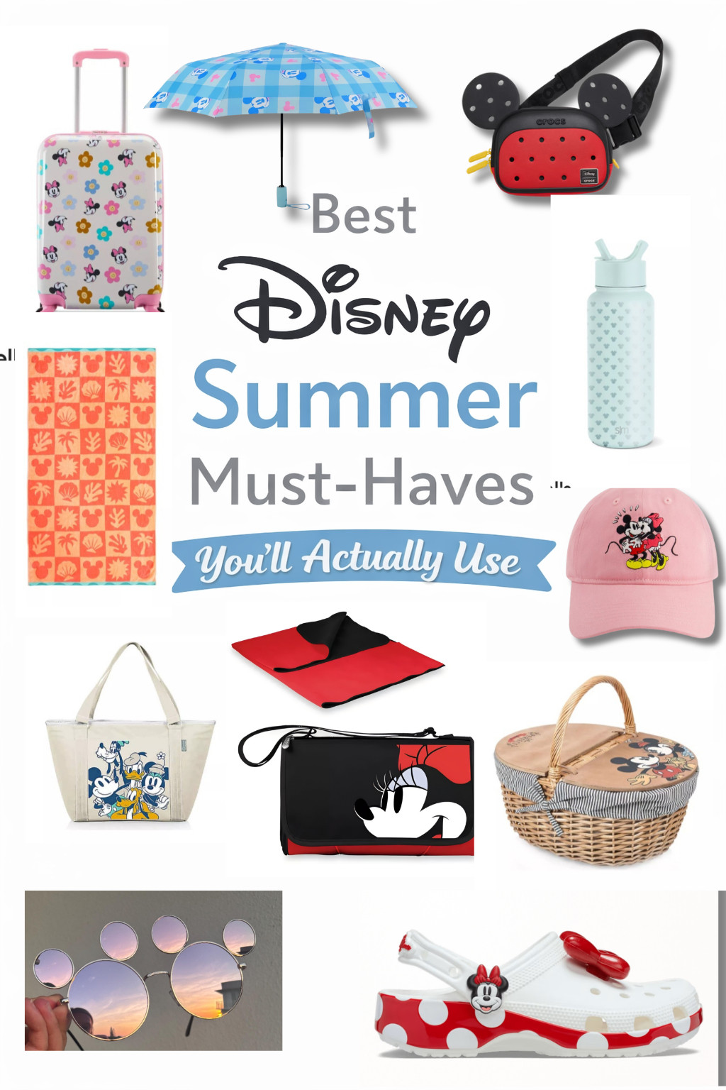 Best Disney summer must-haves = cute + useful ✨ I rounded up my favorite Disney finds for travel, pool days, beach days, and fun outdoor plans. Think cute bags, comfy Crocs, a fun suitcase, summer accessories, and easy essentials you’ll actually use. Shop all my picks here 💛☀️ #LTK #DisneyFinds #SummerEssentials #DisneyOutfits #TravelStyle 

 #LTKootd #LTKmomlife