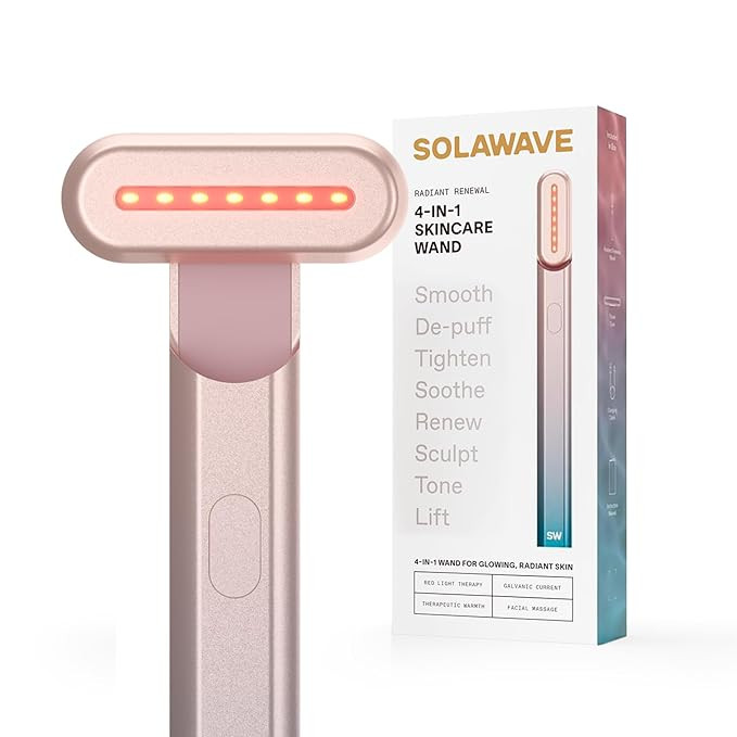 Solawave 4-in-1 Red Light Therapy Wand for Face & Neck | Beauty Device with Galvanic Current, Mas... | Amazon (US)