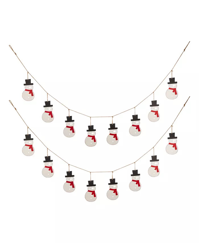 2 Pack 6' L Metal Christmas Snowman Garland | Macy's