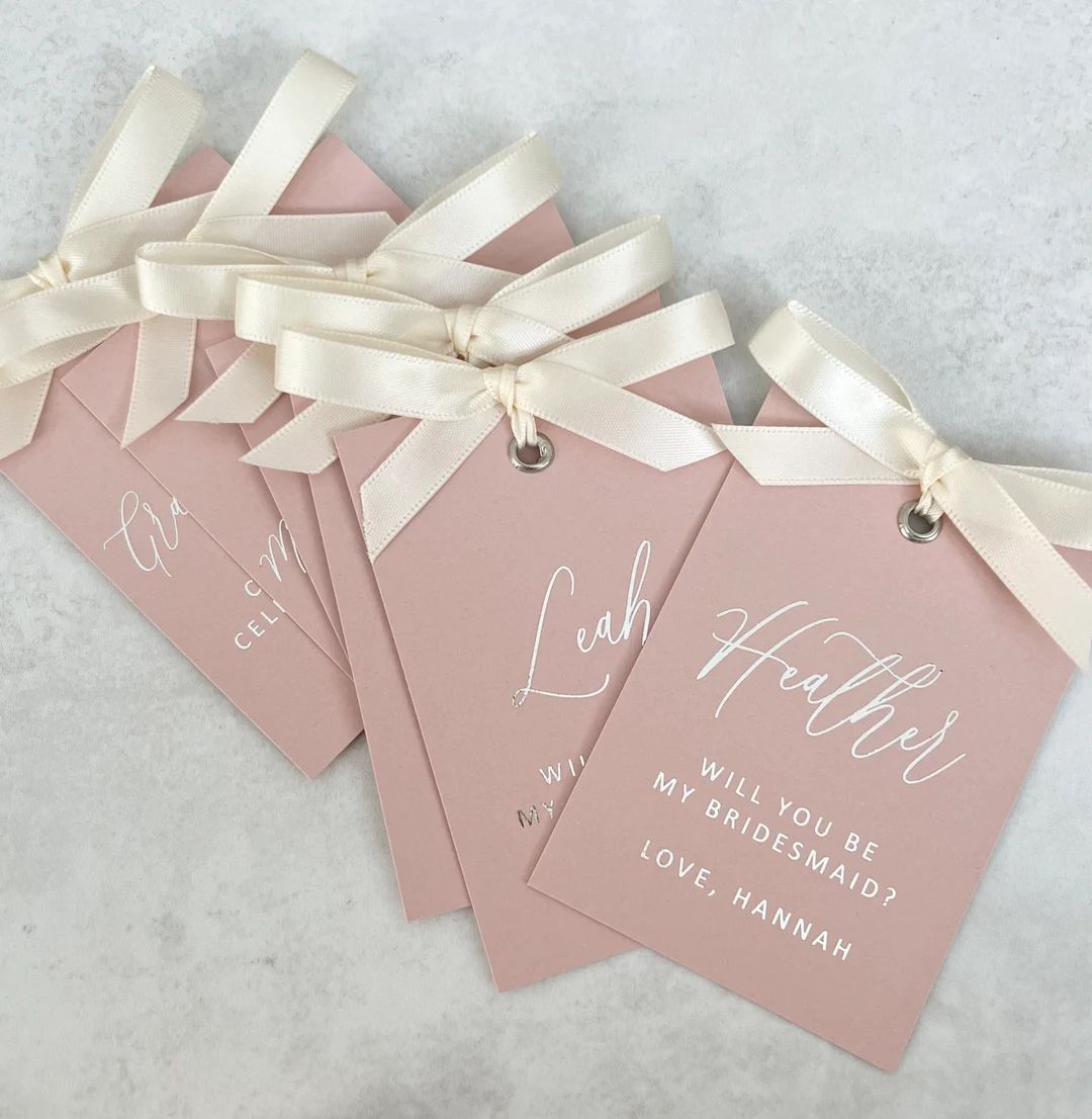 foiled proposal cards, mini bridesmaid cards, will you be my cards, 4x3 inch, rose gold, gold, si... | Etsy (US)