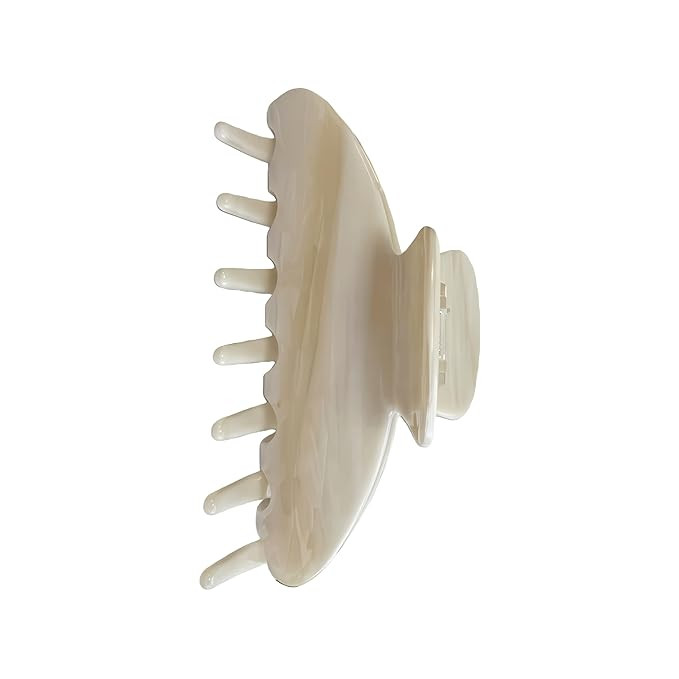 The OideGuiing Durable Acetate Hair Clips - 4-Inch Creme Claw Clips for Fine and Thick Hair (Crem... | Amazon (US)