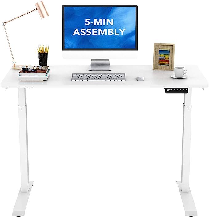 FlexiSpot E9 Standing Desk Adjustable Height Quick Installation with Memory Controller, 48x24, Wh... | Amazon (US)