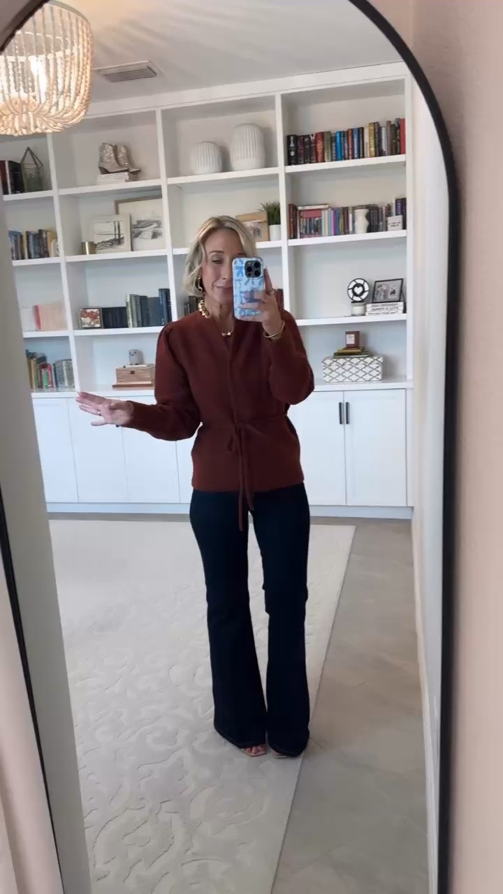 Walmart - new arrivals. High Rise Flare Denim Jeans - size 0 (runs small). $26.98. 2 washes. Open Tie Cardigan Sweater - size XS. $22.98. 3 colors.

#LTKSeasonal#LTKOver40#LTKPetite