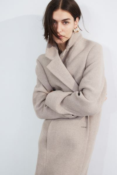 Manteau en twill à fermeture droite | H&M (FR, IT, ES, PT, BE)
