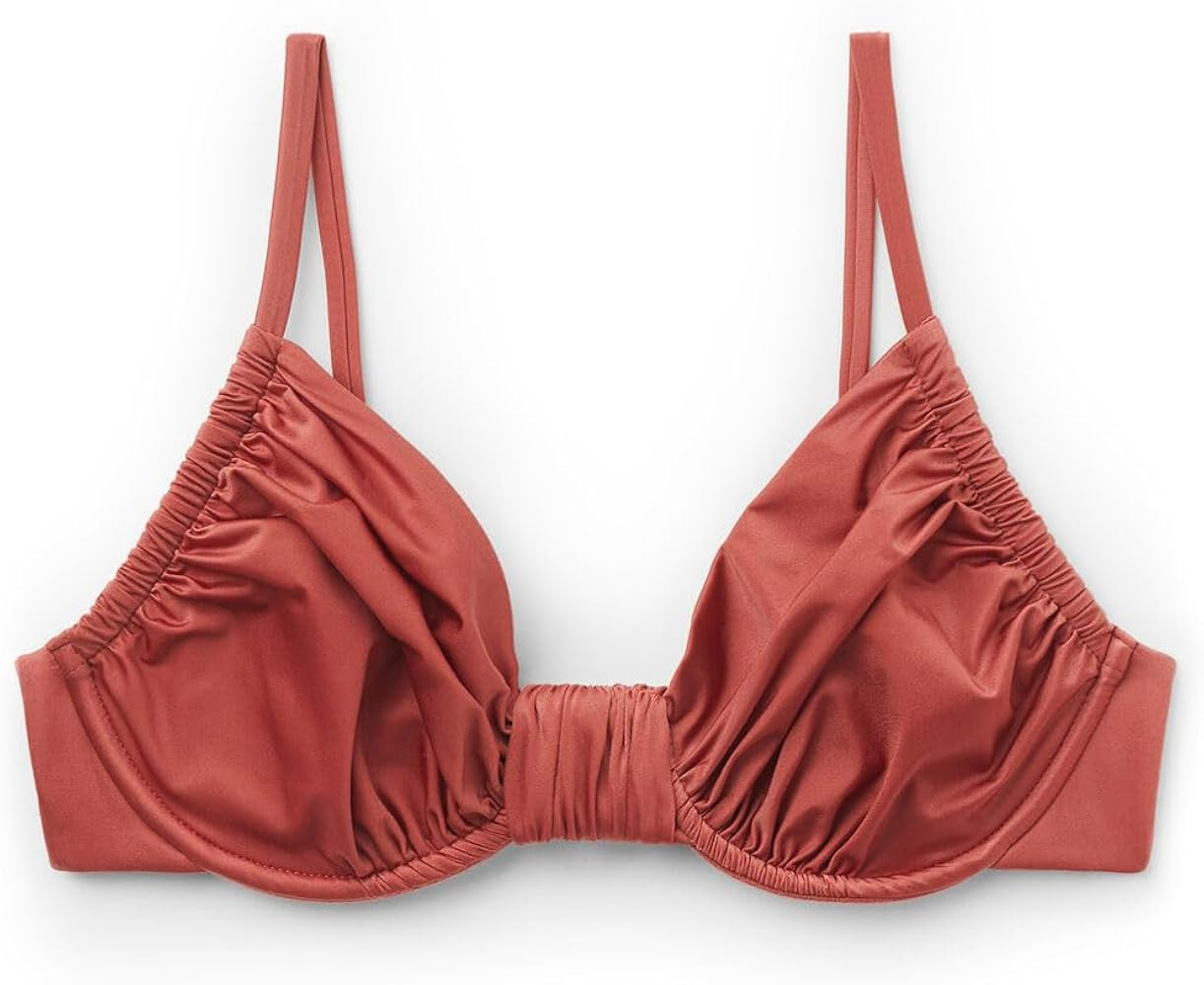 CALZEDONIA Woman's Balconette Swimsuit Top Shiny Satin | Amazon (US)