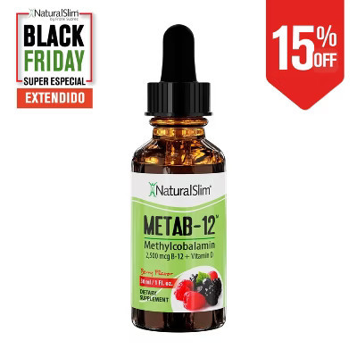 NaturalSlim Metab-12 Vitamin B12 Methylcobalamin Liquid Drops, 30 ml | Target