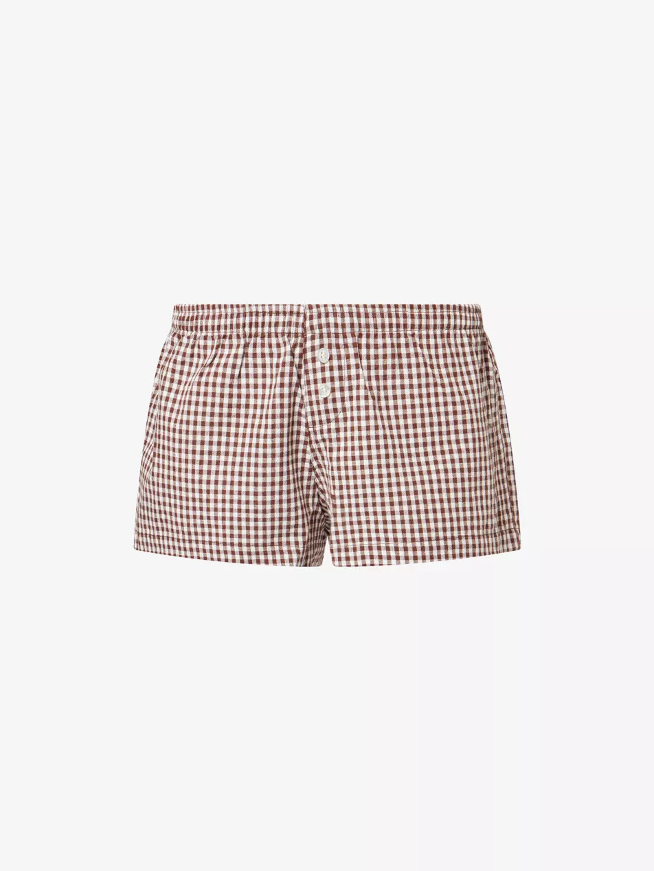 RU & ROCKA - Gaia Gingham Cotton Mini Shorts | Selfridges.com | Selfridges