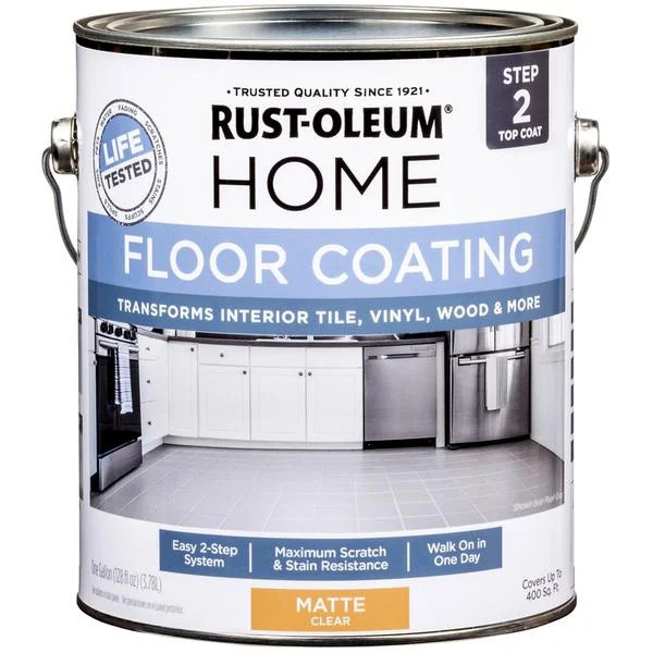 Rust-Oleum 358585 Floor Coating Top Coat Matte CLEAR Gal | Walmart (US)