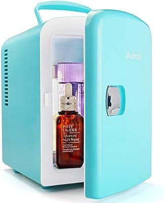 AstroAI Mini Fridge 4 Liter/6 Can AC/DC Portable Thermoelectric Cooler and Warmer for Skincare, B... | Amazon (US)