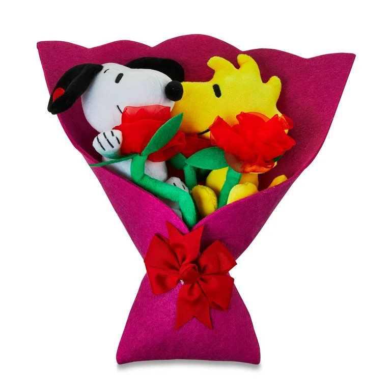 Peanuts, Snoopy and Woodstock Plush Valentine's Bouquet, Multi-Color, All Ages - Walmart.com | Walmart (US)