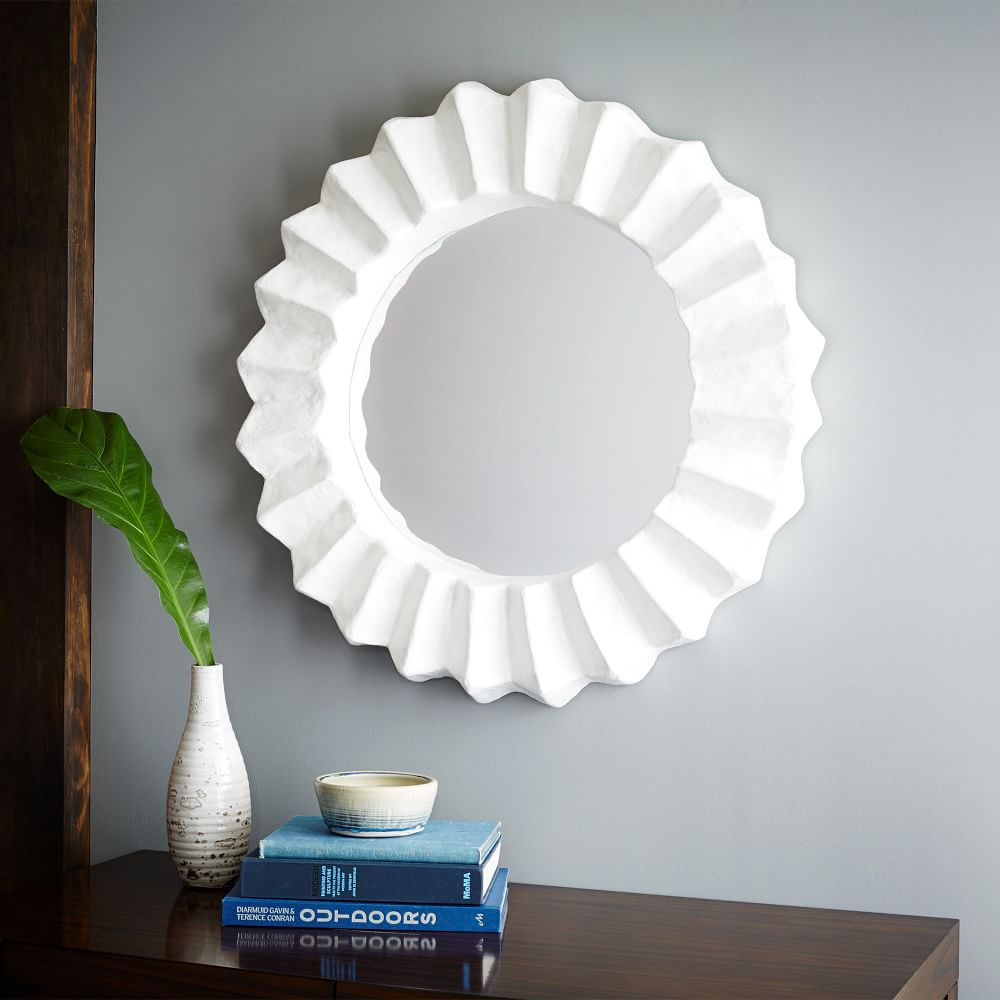 Papier-Mache Round Mirror | West Elm (US)
