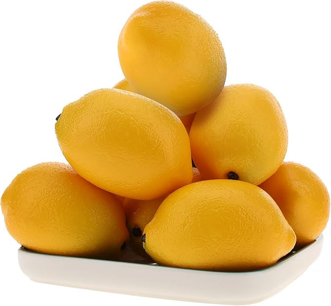 6pcs Faux Lemons Artificial Limes Fake Fruit Lifelike Photography Props Model Office Desk Dining ... | Amazon (US)