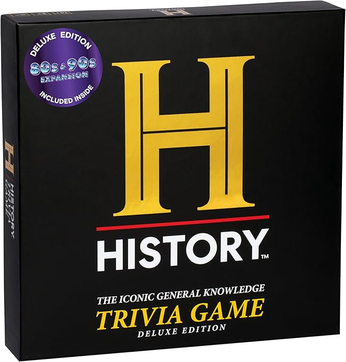 HISTORY Channel Trivia Board Game Deluxe Edition with 80s & 90s Expansion Pack - 2400 General Kno... | Amazon (US)