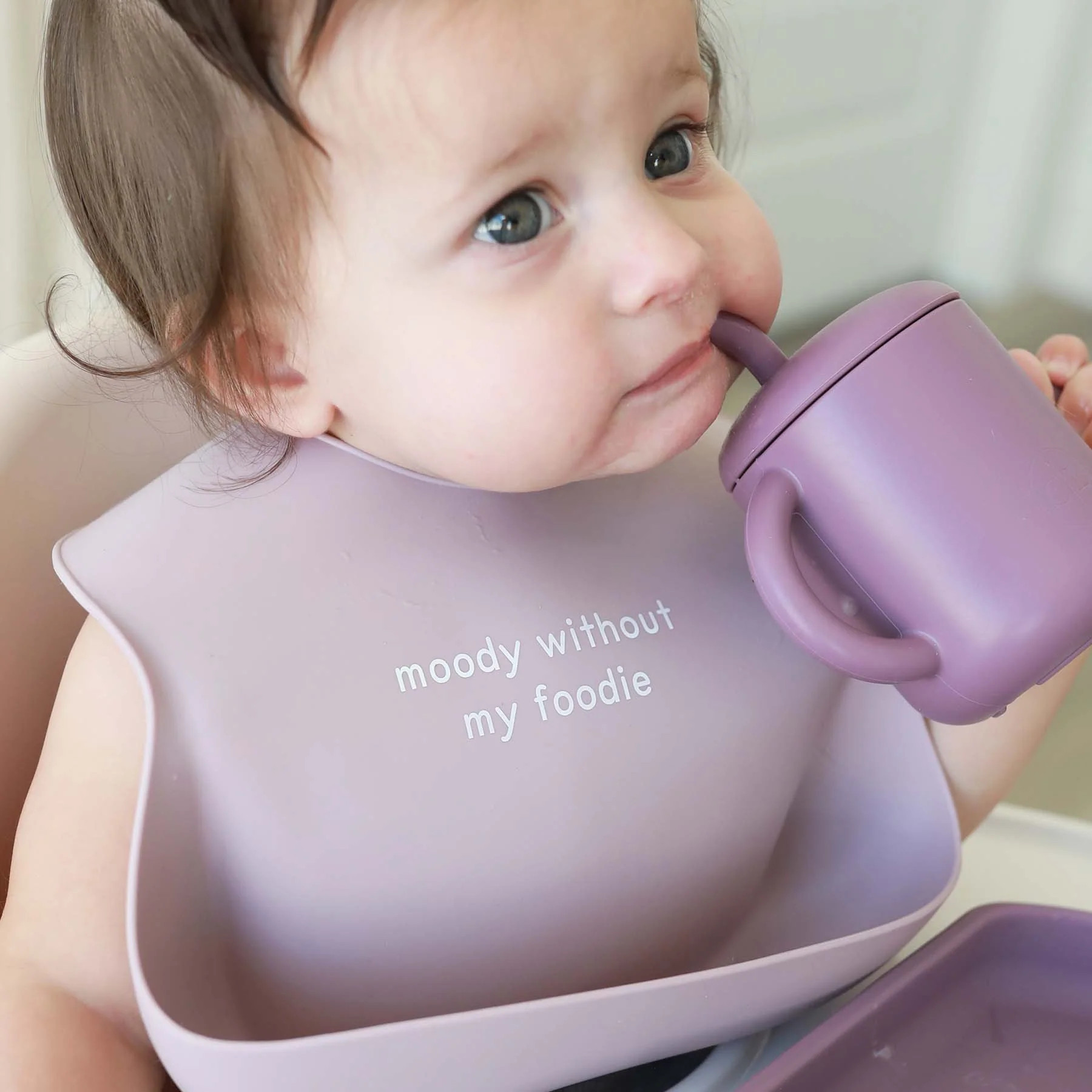Silicone Baby Bib | Moody Without My Foodie | Caden Lane
