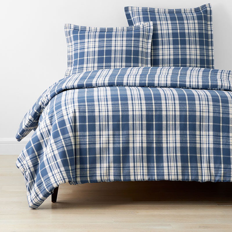 Classic Plaid Ultra-Cozy Cotton Velvet Flannel Duvet Cover - Scot, Twin/Twin XL | The Company Store