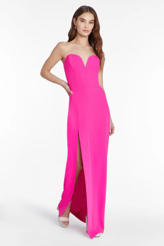Amanda Uprichard Cherri Gown in Hot Pink - Size M | Amanda Uprichard