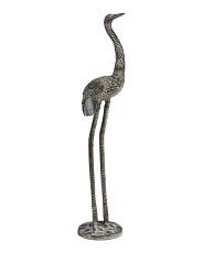 27x7 Metallic Accented Crane Garden Sculpture | TJ Maxx