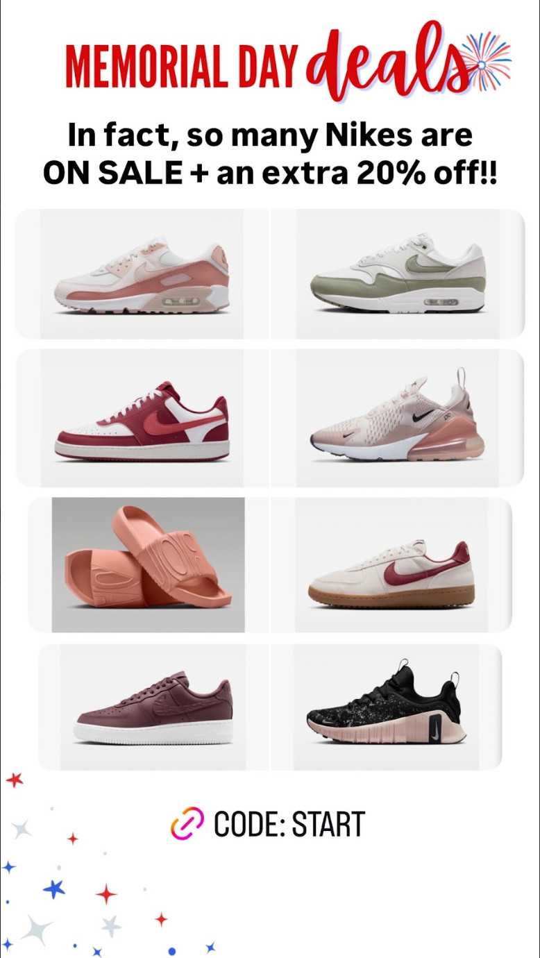 Memorial Day sales are in full swing and Nikes are on sale with an extra 20% off!! 

 #LTKSaleAlert