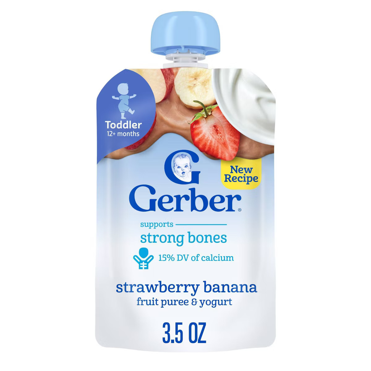 Gerber Baby Food Pouch - Fruit & Yogurt Strawberry Banana - 3.5oz | Target
