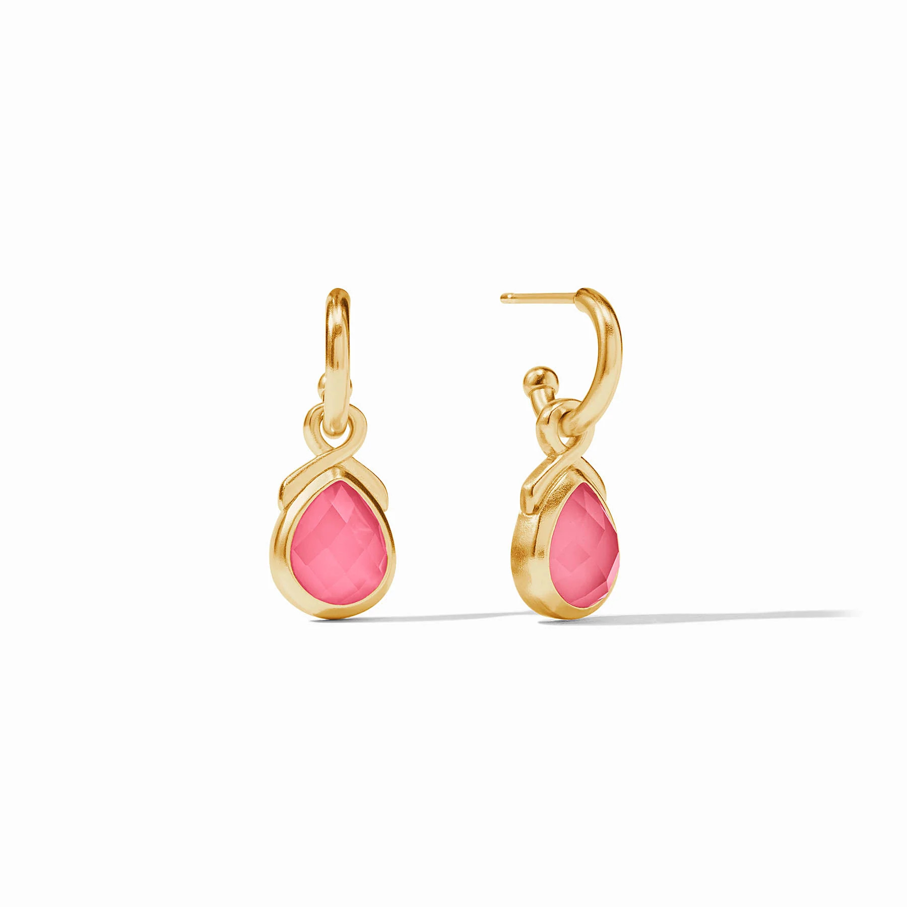 The Pink Breast Cancer Awareness Hoop & Charm Earring | Julie Vos | Julie Vos