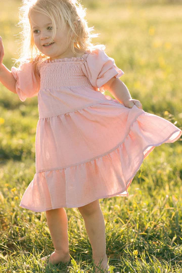 Mini Paige Tiered Dress | Morning Lavender