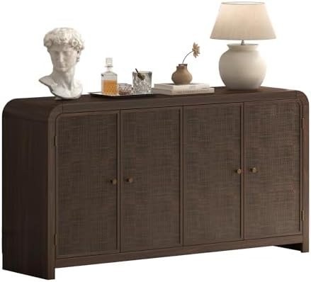 Oak&Sparrow Oak Sideboard Buffet Cabinet with Storage, 60'' Boho Buffets & Sideboards with Adjust... | Amazon (US)