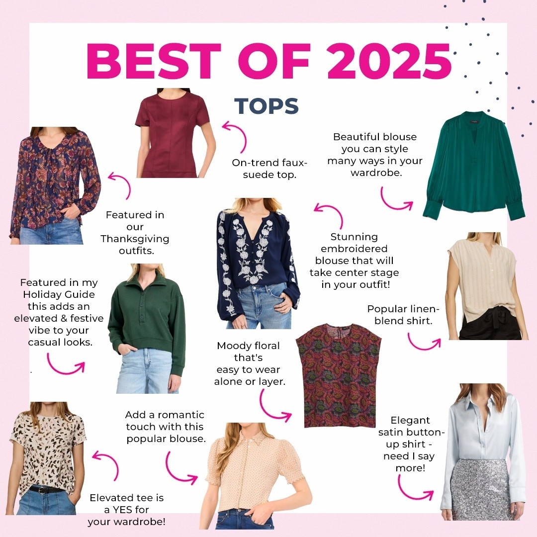 Best of 2025: TOPS that were AYW favorites this year! 💗
#shirts #tops 

#LTKSaleAlert #LTKSeasonal #LTKOver40