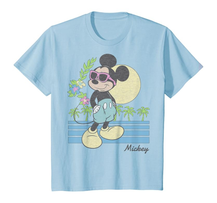 Disney Mickey And Friends Mickey Retro Beach T-Shirt | Amazon (US)