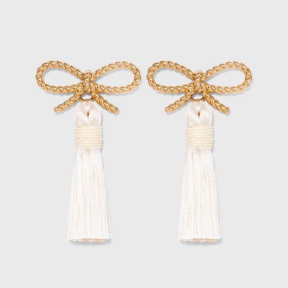 SUGARFIX by BaubleBar Braided Bow Tassel Earrings | Target