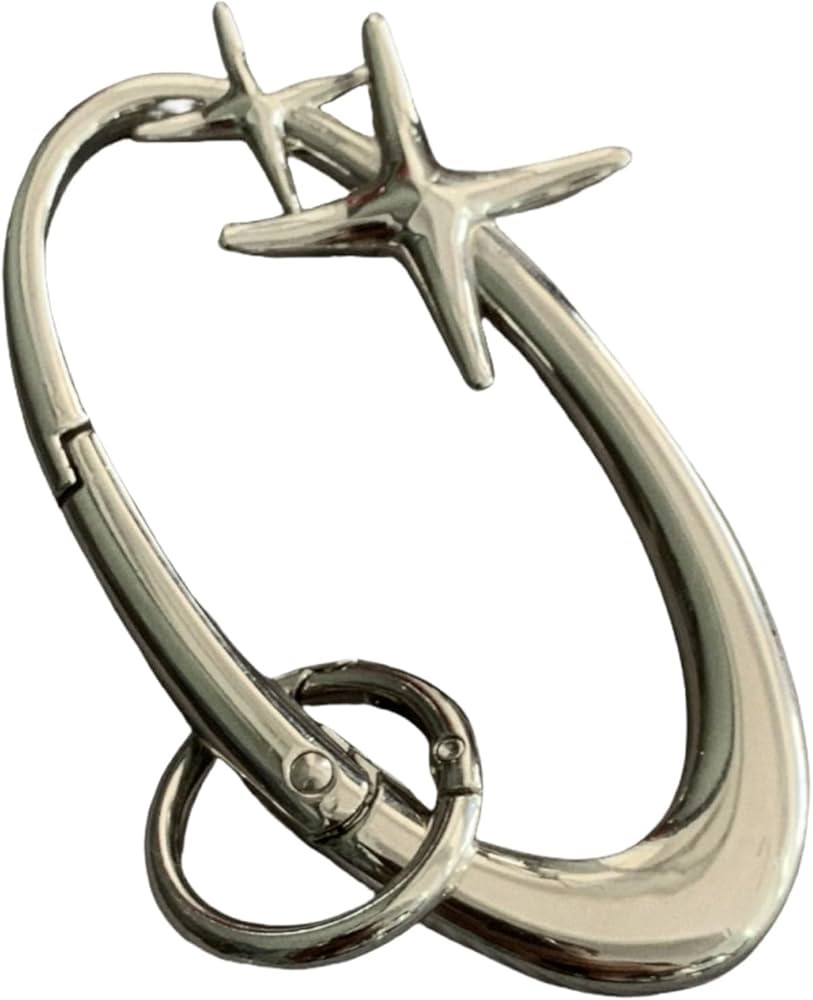 Y2K Cute Star Carabiner Keychain Cool Belt Loop Clip Starlight Heavy Duty Carabiner Clasp Snap Ho... | Amazon (US)