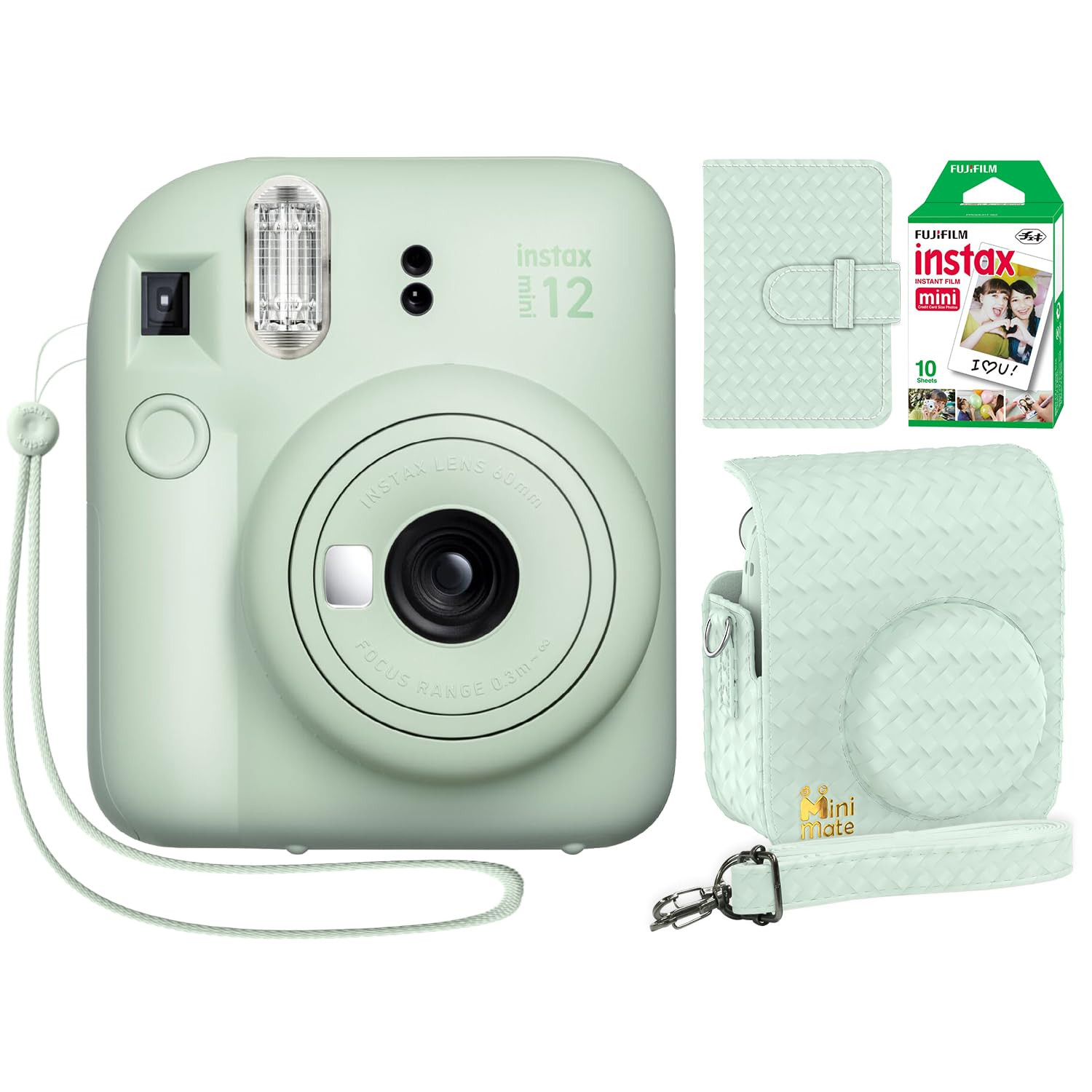 Fujifilm Instax Mini 12 Instant Camera Mint Green + Minimate Custom Designed Case + Fuji Instax F... | Amazon (US)