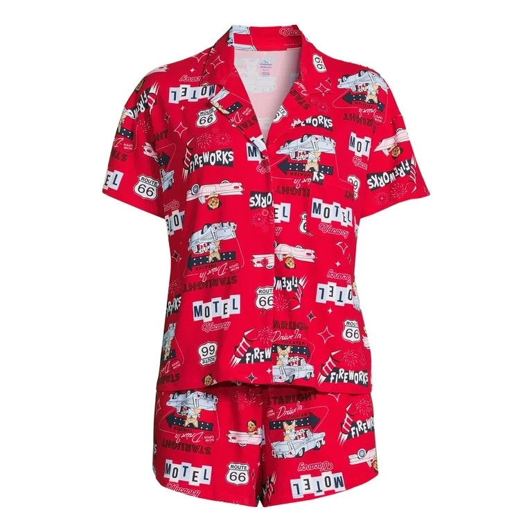 4th of July Women?s Shorty Pajama Set by Way to Celebrate, 2-Piece, Sizes XS to 3X | Walmart (US)