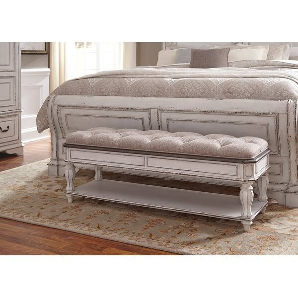 Magnolia Manor Antique White Bed Bench | Bed Bath & Beyond