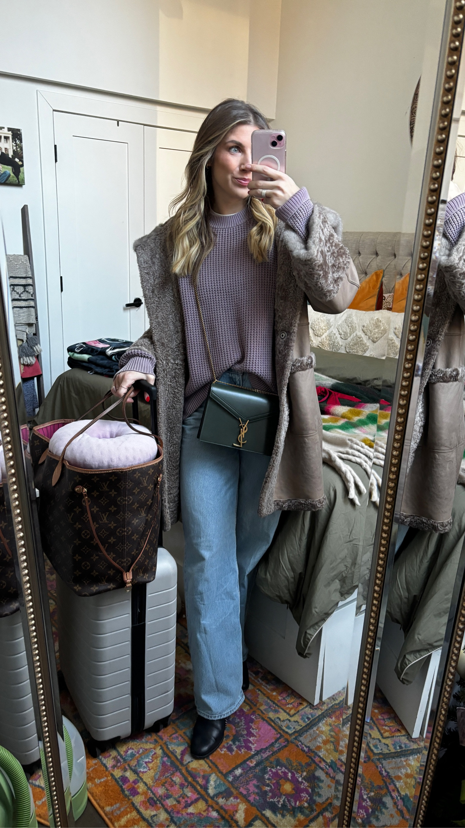 Comfy travel outfit, Abercrombie loose jeans, Abercrombie sweater, winter outfit ideas 

#LTKTravel #LTKFindsUnder100