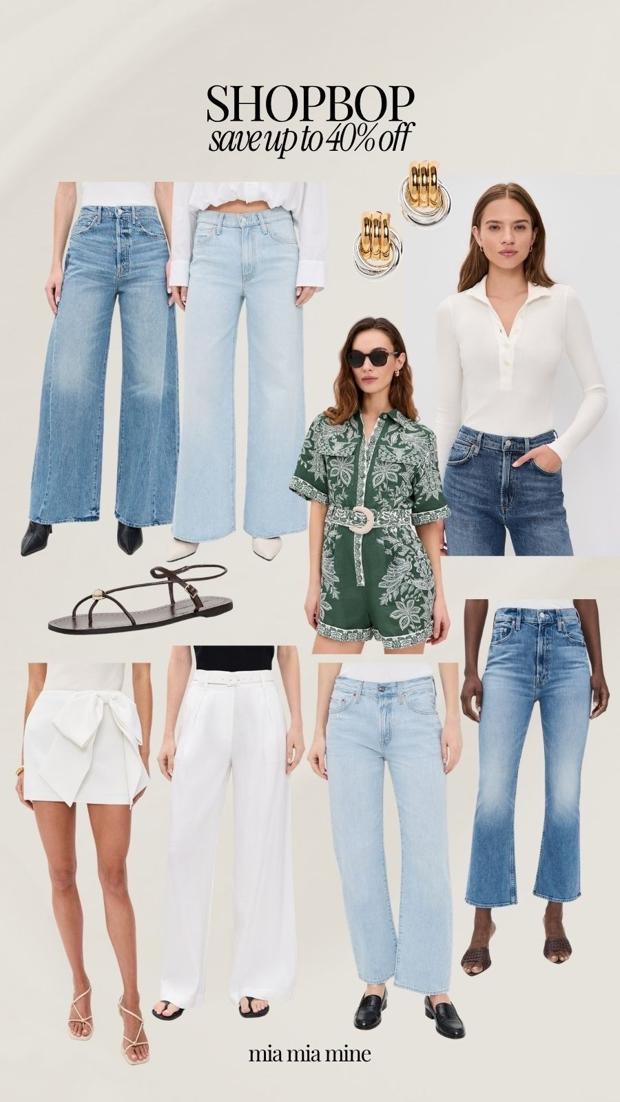Shopbop sale picks - save 40% off mother jeans, Pistola, and white line pants for the next 3 days. It’s such a great time to build your summer wardrobe with basics and warm weather pieces.

#LTKSaleAlert #LTKSeasonal #LTKOver40