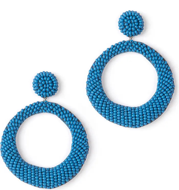 Asta Beaded Hoop Drop Earrings | Nordstrom