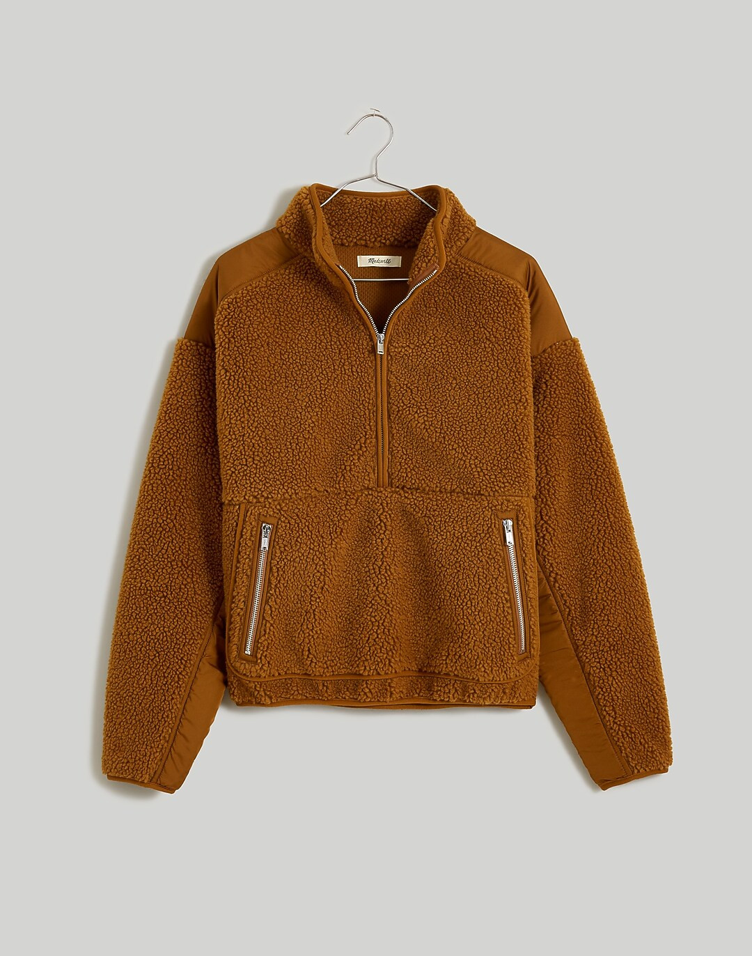 Faux Shearling Half-Zip Pullover | Madewell