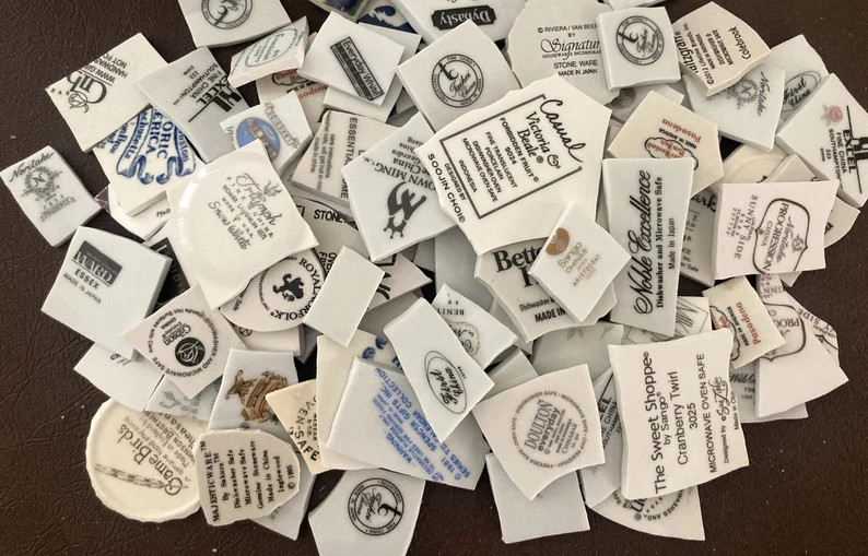 90 Full and Partial China Plate Backstamps for Mosaics lot - Etsy | Etsy (US)