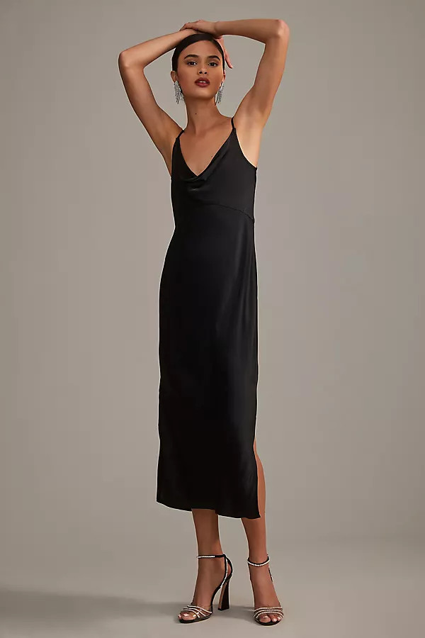 The Elyse Slip Dress By By Anthropologie in Black Size S | Anthropologie (US)